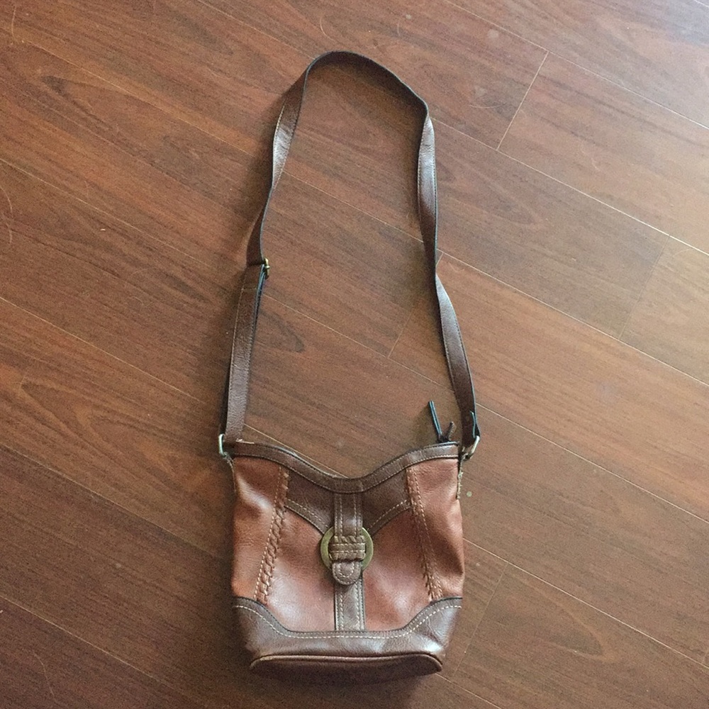 Unique faux leather crossbody bag